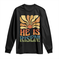 Retro Easter Long Sleeve Shirt Jesus He is Risen Matthew 28:6 Bible Verse Kids - Wonder Print Shop