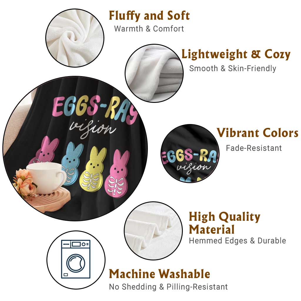 Radiology Easter Throw Blanket Eggs Ray Vision Xray Tech - Wonder Print Shop