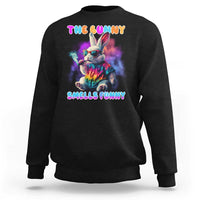Happy 420 Easter Sweatshirt Funny Smoking Easter Bunny Smells Funny Easter - Wonder Print Shop