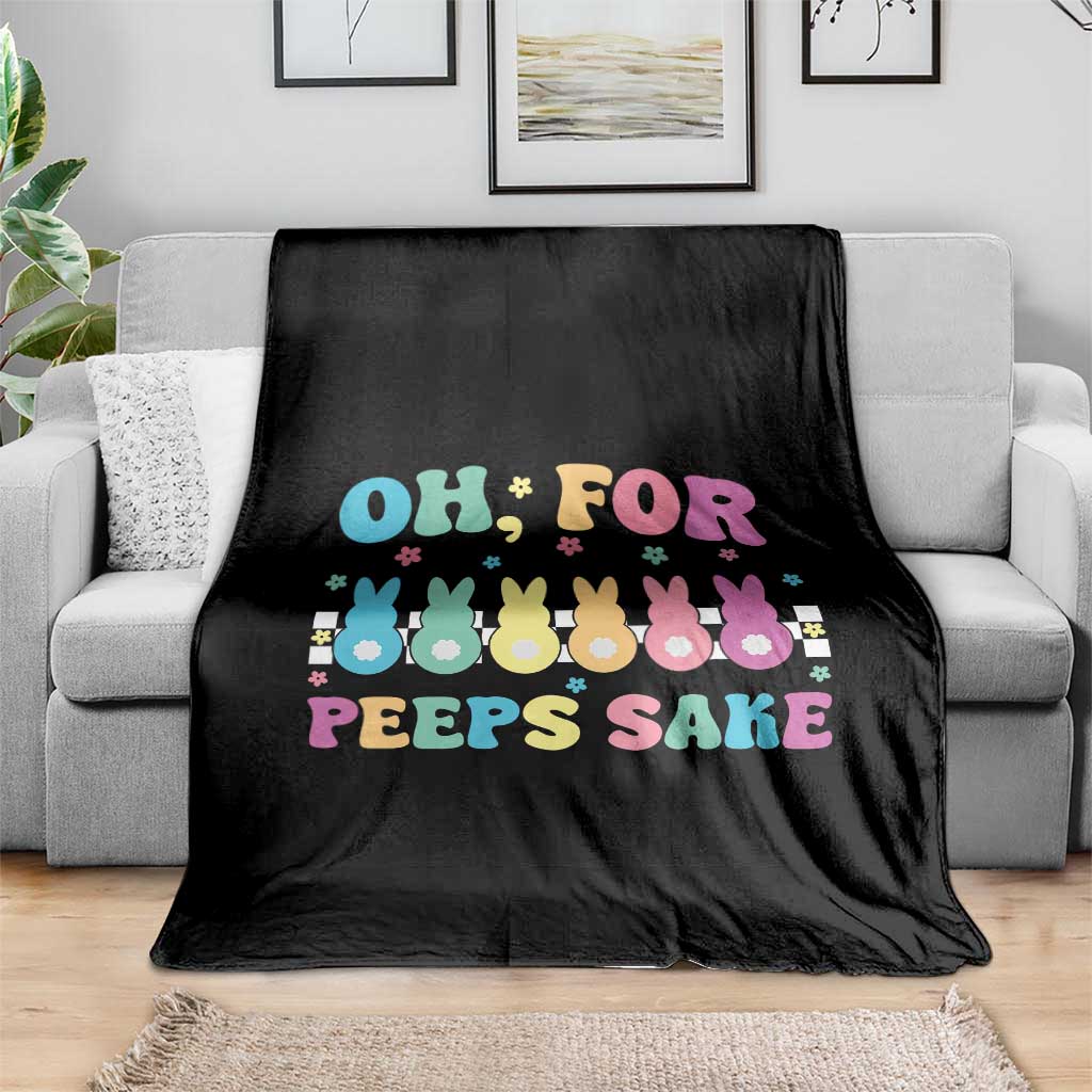 Oh For Peeps Sake Easter Bunny Throw Blanket - Wonder Print Shop