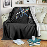 Softball Player Drip Throw Blanket