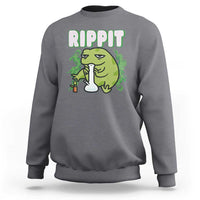 Rippit Frog Meme Sweatshirt Funny Stoner Bong Rip - Wonder Print Shop