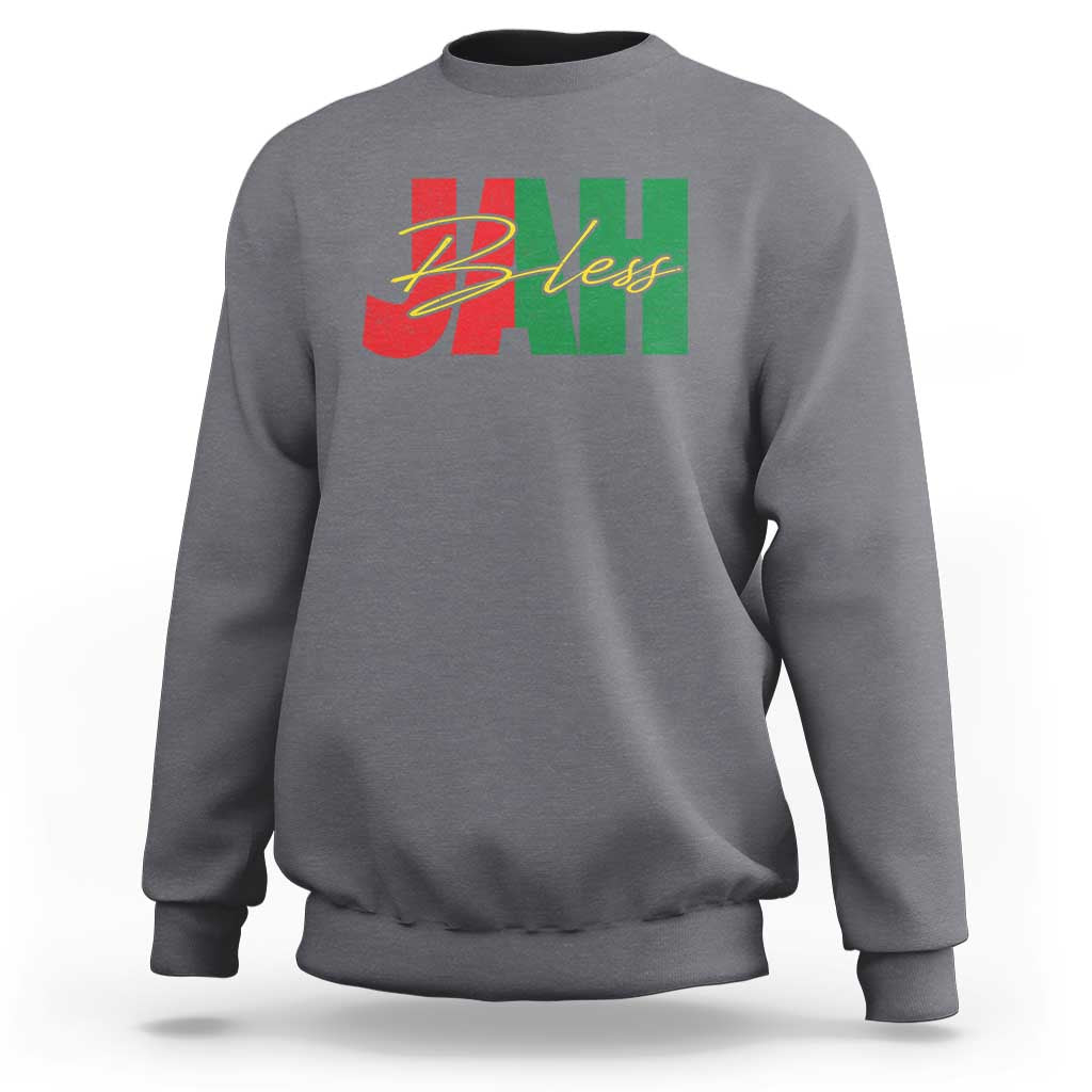 Rastafarian Jah Bless Sweatshirt Retro Reggae Rastafari Jamaica Rasta - Wonder Print Shop