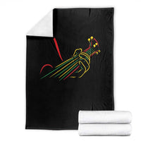 Reggae Guitar Throw Blanket Rasta Music Gift for Guitar Lovers - Wonder Print Shop