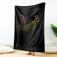Reggae Guitar Throw Blanket Rasta Music Gift for Guitar Lovers - Wonder Print Shop