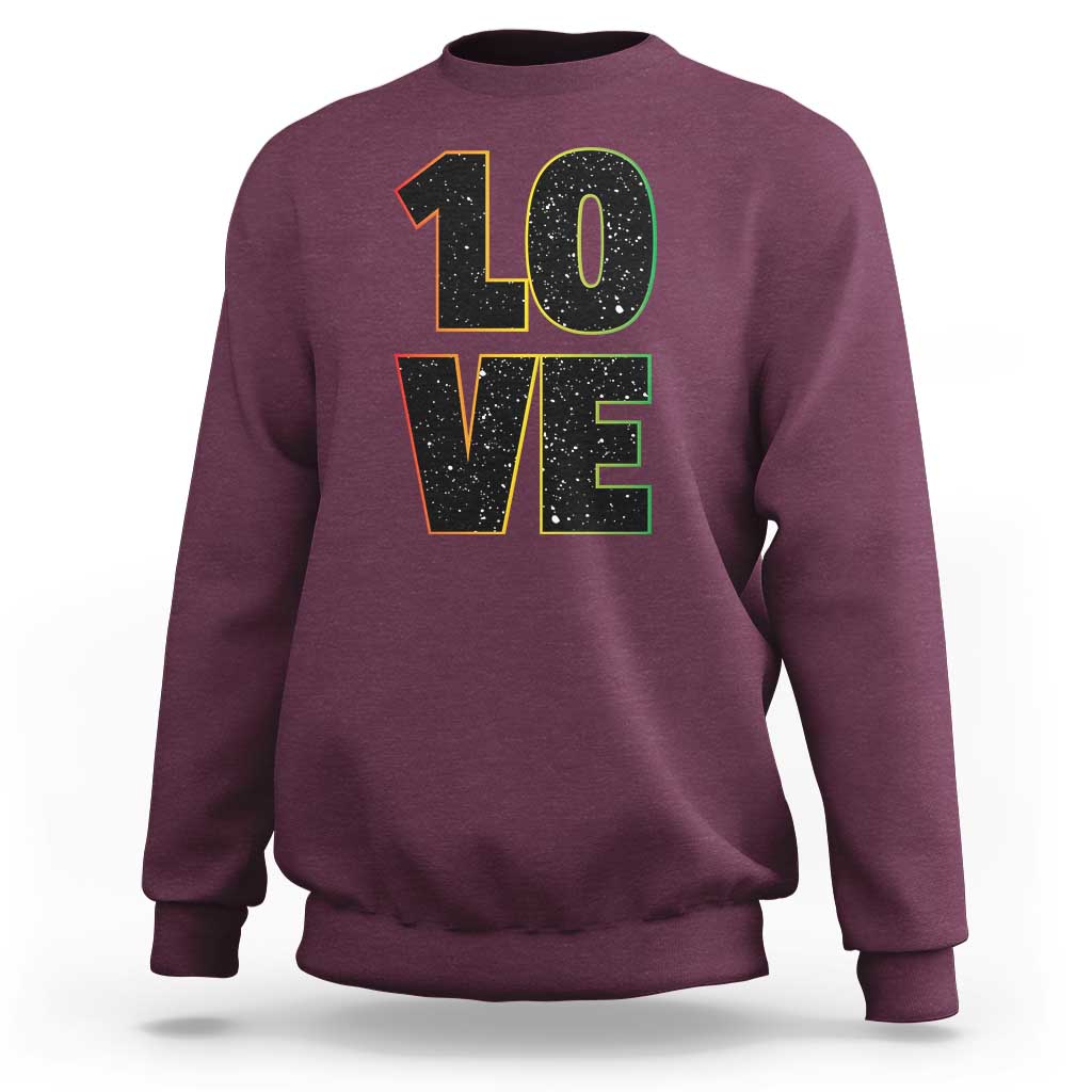 One Love Jamaican Rasta Reggage Music Sweatshirt - Wonder Print Shop