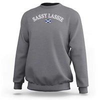 Sassy Lassie Scotland Flag Sweatshirt Funny Scottish Pride Heritage Gift