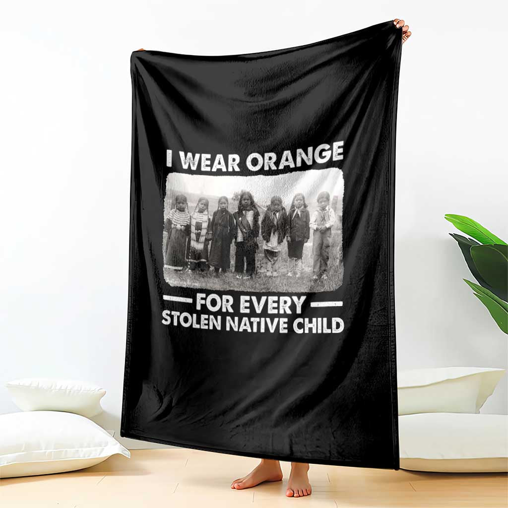 I Wear Orange For Every American Native Child Throw Blanket - Wonder Print Shop