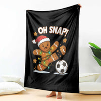 Oh Snap Gingerbreadman Christmas Soccer Throw Blanket - Wonder Print Shop