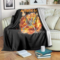 Autistic And Gay Skeleton Explosion Throw Blanket - Wonder Print Shop