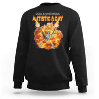 Autistic And Gay Skeleton Explosion Sweatshirt - Wonder Print Shop