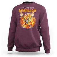 Autistic And Gay Skeleton Explosion Sweatshirt - Wonder Print Shop