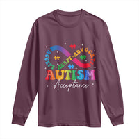 Autism Awareness Acceptance Long Sleeve Shirt Infinity Symbol Neurodiversity