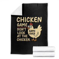 Funny Chicken Game Dont Look At The Chicken Throw Blanket - Wonder Print Shop