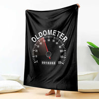 Funny 50th Birthday Throw Blanket Oldometer Odometer 50 Year Old Joke