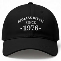 Funny 50th Birthday Baseball Cap Badass Bih Since 1976