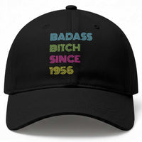 Funny 70th Birthday Baseball Cap Retro Vintage Badass Bih Since 1956