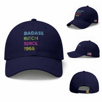 Funny 70th Birthday Baseball Cap Retro Vintage Badass Bih Since 1956
