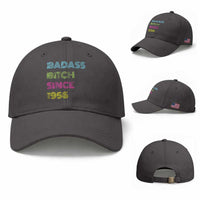 Funny 70th Birthday Baseball Cap Retro Vintage Badass Bih Since 1956