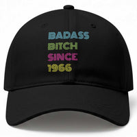 Funny 60th Birthday Baseball Cap Retro Vintage Badass Bih Since 1966