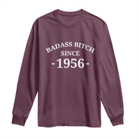 Funny 70th Birthday Long Sleeve Shirt Badass Bih Since 1956