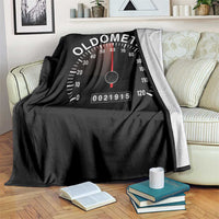 Funny 60th Birthday Throw Blanket Oldometer Odometer 60 Year Old Joke