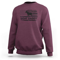 Goat Daddy Sweatshirt Funny Fathers Day Presents For Goat Dad US Flag