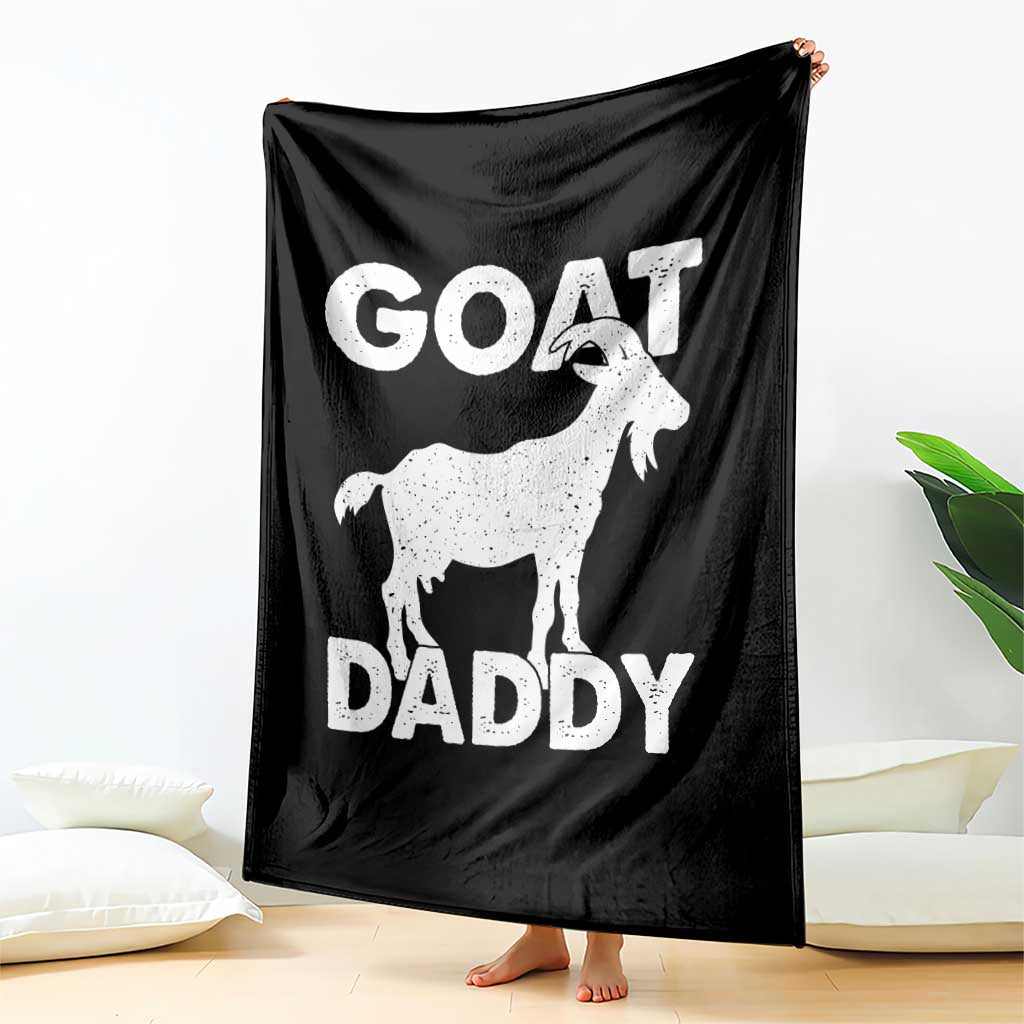 Goat Daddy Throw Blanket Funny Fathers Day Presents For Goat Dad