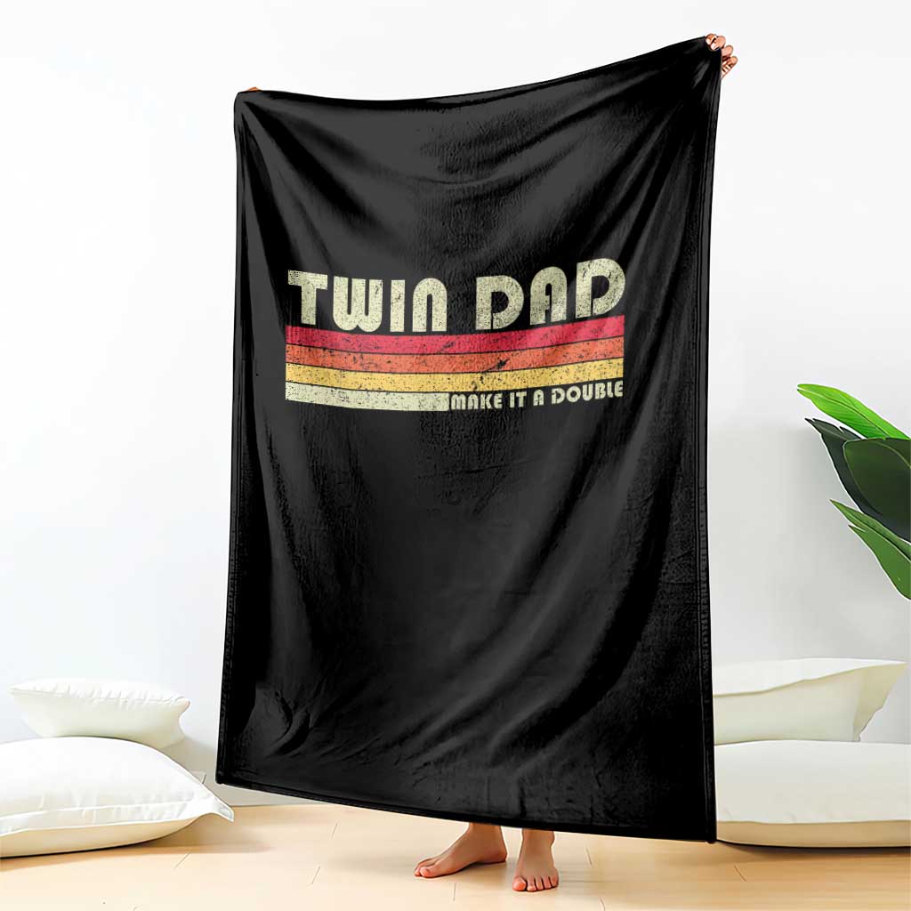 Retro Twin Dad Throw Blanket Make It A Double Vintage Cool 70s 80s Style Sunset