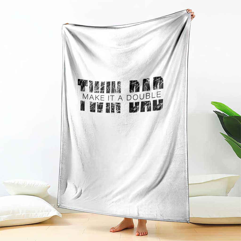 Retro Twin Dad Throw Blanket Subtle Make It A Double Fathers Day