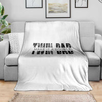 Retro Twin Dad Throw Blanket Subtle Make It A Double Fathers Day