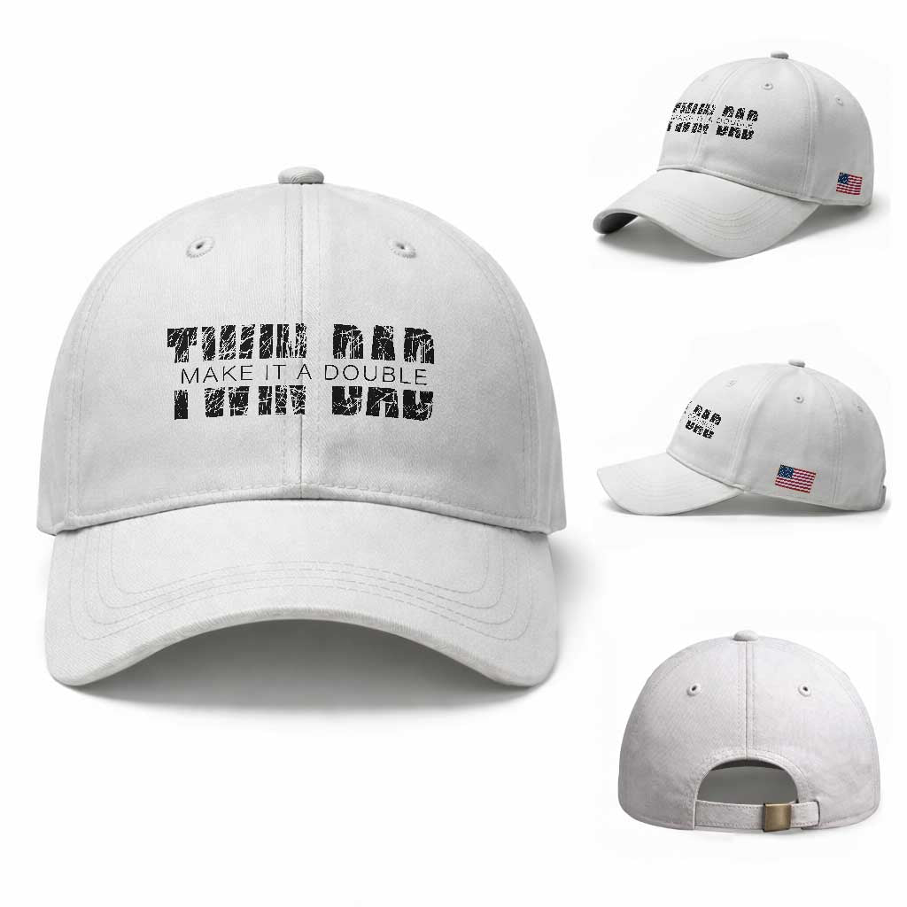 Retro Twin Dad Baseball Cap Subtle Make It A Double Fathers Day