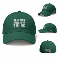 Funny Twin Dad Baseball Cap Real Men Make Twins Daddy Humor Fathers Day