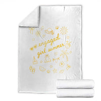 Engaged Girl Summer Throw Blanket Bride To Be Engagement