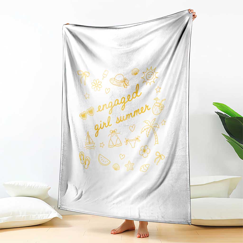 Engaged Girl Summer Throw Blanket Bride To Be Engagement