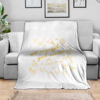 Engaged Girl Summer Throw Blanket Bride To Be Engagement