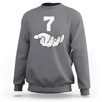 Number 7 Sweatshirt Matching 67 Meme Costume 7th Birthday 7 Years - Wonder Print Shop