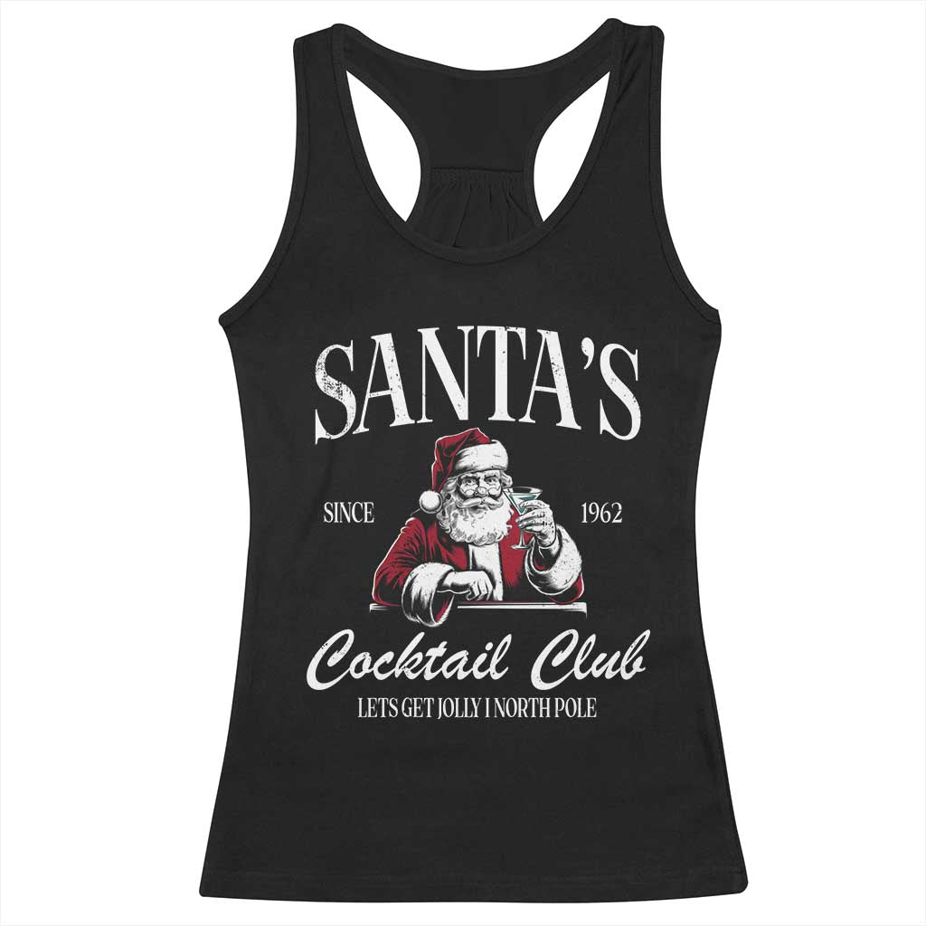 Funny Christmas Racerback Tank Top Santas Cocktail Club Christmas Espresso Martini Dirty Martini