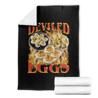 Deviled Eggs Throw Blanket Vintage 90s Thanksgiving Funny Foodie Bootleg Graphic
