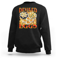 Deviled Eggs Sweatshirt Vintage 90s Thanksgiving Funny Foodie Bootleg Graphic