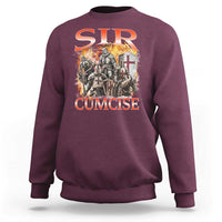 Knight Meme Sweatshirt Sir Cumcise Funny Bootleg Graphic - Wonder Print Shop