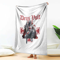Deus Vult Knight Templar Throw Blanket Crusader Cross - Wonder Print Shop