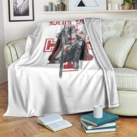 Deus Vult Knight Templar Throw Blanket Crusader Cross - Wonder Print Shop