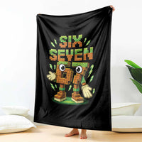 Six Seven Brainrot Italian Funny 67 Kids Gaming Meme Throw Blanket