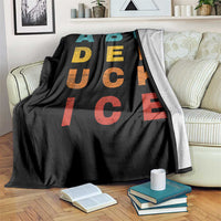 Fck Ice Throw Blanket Retro Protest Chinga La Migra Subtle FDT