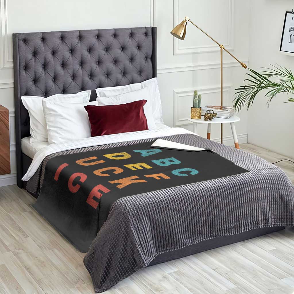 Fck Ice Throw Blanket Retro Protest Chinga La Migra Subtle FDT
