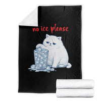 Abolish Ice Protest Throw Blanket Subtle FDT Cat Meme No Ice Please