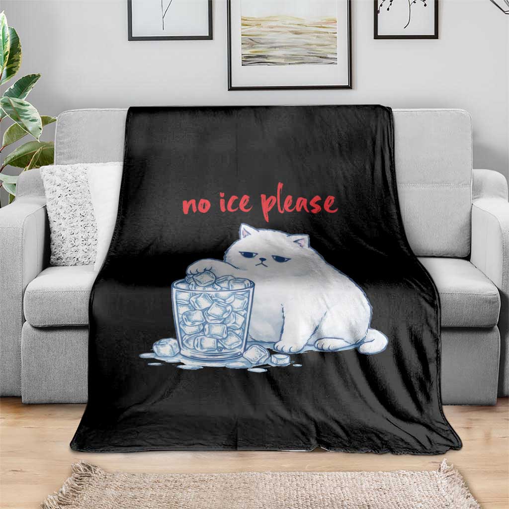 Abolish Ice Protest Throw Blanket Subtle FDT Cat Meme No Ice Please