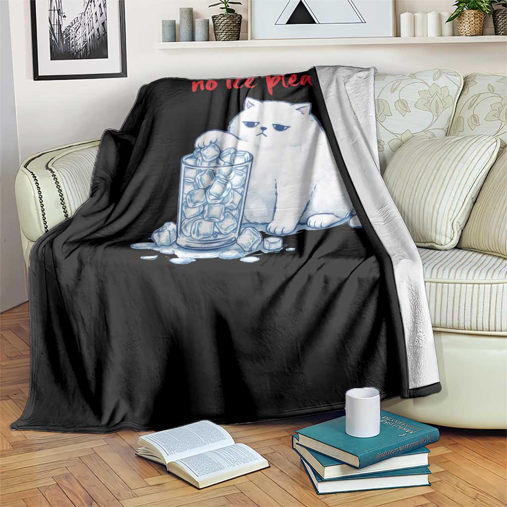 Abolish Ice Protest Throw Blanket Subtle FDT Cat Meme No Ice Please