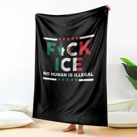 Fck Ice Throw Blanket Mexico Flag Mexican Immigrant Anti Immigration Enforcement